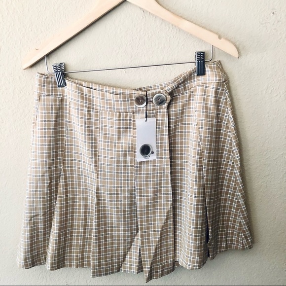 Mango Milu Pleated Plaid Skirt - Picture 6 of 8